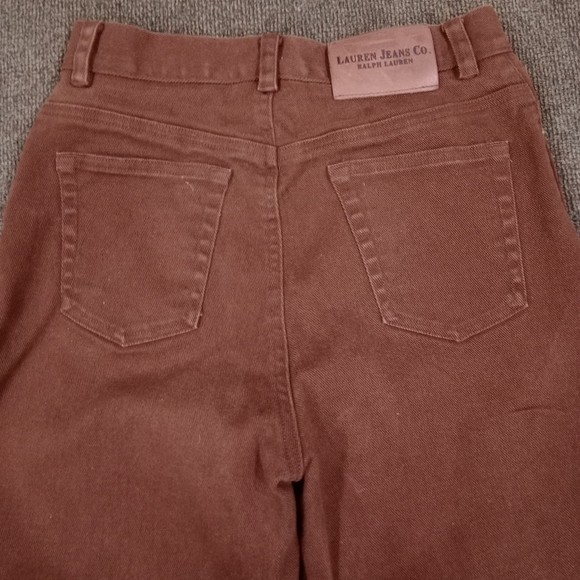 Lauren Jeans Co. Ralph Lauren Brown Mom Jeans Women's Size 4 Petite Retro Preppy - Picture 5 of 11